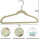 Tonswachic Baby Velvet Hangers 30 Pack - 11 Inch Premium Felt Non Slip Kids Hanger for Infant & Toddler Clothes - 0.2" Slim Space-Saving Baby Felt Hangers for Children's Closet with 10 Clips - Beige