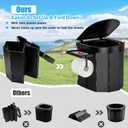 PAHTTO Portable Foldable Toilet for Adults with Detachable Phone Shelf and Paper Holder, Waterproof Porta Potty with Lid for Camping, Hiking, Long Road Trips, Car, Black