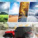 Waterproof Cab Covers Fit for Wrangler 2007-2025 JK JL 2 Door, Scratchproof Inner Cotton Car Cover with Driver Door Zipper Windproof Straps All Weather UV Protection