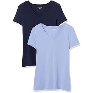 Amazon Essentials Women's Regular-Fit Short-Sleeve T-Shirt V-Neck M
