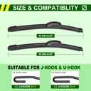 OEM Quality 22in + 22in Premium All-Season Windshield Wiper Blades for Original Equipment Replacement (Set of 2)