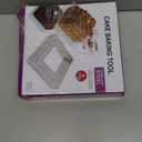 Cake molds, 4/6/8-inch square cake molds, 3 sets of rectangular cookie knife sets, stainless steel cookie knives, used for cooking crispy cookies, eggs, pastry mousse desserts (silver - square)