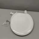 KOHLER Stonewood Quiet-Close, Round Toilet Seat Soft Close, Durable Wood, Easy Installation, Universal Fit, Home Essentials, White Finish, K-20467-0