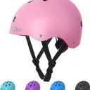 Kids Youth Bike Helmet - Lightweight and Safe Helmet for Boys and Girls Toddler, Adjustable Multi-Sport Helmets for Skateboard Skate Scooter (Small (18.1''-19.7''), Matte Pink)