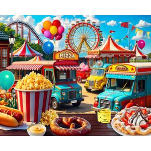 Springbok State Fair 500 Piece Jigsaw Puzzle for Adults - Unique Cut Pieces 