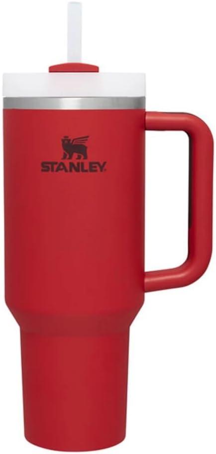 STANLEY Quencher ProTour Flip Straw Tumbler with Leakproof Lid 40 oz | Built-In Straw and Handle | Cup Holder Compatible for Travel | Insulated Stainless Steel Cup | BPA-Free | Red