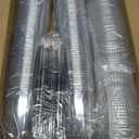 100 Pack Clear Plastic Cups with Flat Lids and Straws, 16 oz Disposable Iced Coffee To Go Cups, Plastic Smoothie Cold Drink Cup for Party, Picnic, Travel