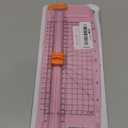 Firbon Pink A5 Paper Cutter, Straight Small Paper Trimmer with Side Ruler for Scrapbooking Craft, Paper, Coupon, Label, Cardstock