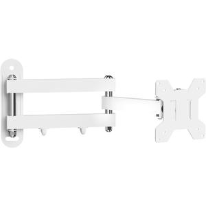 Suptek Full Motion TV Wall Mount Bracket for Most 13-30 inch TVs and Monitors, Flat and Curved TVs up to 28lbs, Tilt Swivel and 16.9 inch Extension, Max VESA 100x100mm, White, MA2776W