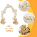 Bmag Dog Rope Toys for Aggressive Chewers, Interactive Heavy Duty Dog Toys for Medium Large Dogs, Tough Twisted Rope Toy with 5 Knots(Beige)