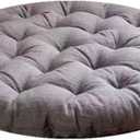 Large Linen Floor Cushions,Round Futon Pillows Japanese Style Tufted Floor Pillows Meditation Cushions for Seating On Pad for Yoga Sofa Balcony(Size:30x30inch,Color:Khaki)