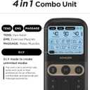 4 in 1 - D.I.Y & Tens Unit & EMS & Massage Muscle Stimulator, Dual Channel TENS Units Therapy Machine for Pain Relief, FDA Cleared Rechargeable Electronic Pulse Massager,with 12pcs Electrode Pads