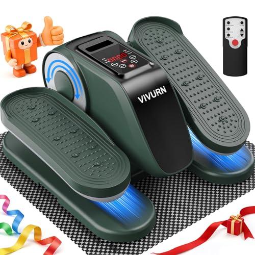 VIVURN-Upgraded Under Desk Elliptical, Leg Exerciser As Seen on TV, 12 Speeds Forward & Reverse Manual & Auto Mode, Electric Seated Pedal Exerciser with Non-Slip Mat, Quiet Operation for Home Office