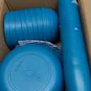 Teivio 32Piece Kitchen Plastic Wheat Straw Dinnerware Set, Service for 8, Dinner Plates, Dessert Plate, Cereal Bowls, Cups, Unbreakable Colorful Plastic Outdoor Camping Dishes, Dark Blue