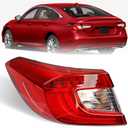 Taillight Assembly for Honda Accord Sedan 2018-2022 - Brake Tail Light Replaces for 33550TVAA01 and HO2804118 - Outer Tail Lamp for Driver Left Side LH