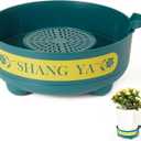 Deep Plant Saucer, Plastic Bottom Watering Tray with Height-adjustable Planter Risers for Indoor Outdoor Plants, 360° Rotating Plant Water Catcher Tray, 10 Inch Deep Plant Saucer Drip Tray for Pots