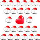 RONRONS 20 Pieces Heart Lip Gloss Tubes, Clear Plastic Empty Lip Gloss Container Cute Heart Shape Mini Lipgloss Tubes with Wand Bulk for Women Girls DIY Cosmetics Small Business
