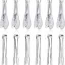 12 Pack Premium Small Serving Tongs, Dmoera Mini Stainless Steel Appetizer Tongs, 5Inch,5.2Inch(12.7cm)