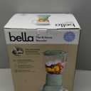 bella 10 Speed Countertop Blender, Juicer & Smoothie Maker, Fits-anywhere Kitchenware, Slim Flip & Store Design, Dishwasher Safe 48oz Capacity Pitcher & Lid, Stainless Steel Blade, 450 Watt, Seaglass (6 Cup)