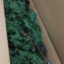 Yaheetech 7.5ft Pre-lit Artificial Christmas Tree with Incandescent Warm White Lights, Flocked Prelighted Xmas Tree with 1284 Branch Tips, 550 Incandescent Lights & Foldable Stand, Pure Green