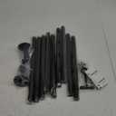 Industrial Curtain Rods for Windows 32 to 144 Inches - 1" Heavy Duty Blackout Wrap Around Drapery Rod, Adjustable Black Metal Pipe Rod for Indoor/Outdoor, Patio, Farmhouse