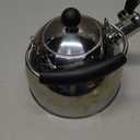 Tea Kettle, 2 Quart Stainless Steel Whistling Tea Kettle, Stovetop Whistling Teakettle Tea Pots for Stove Top with Ergonomic Folding Handle, Small Teapot, Water boiler for Tea, Coffee (Silver)