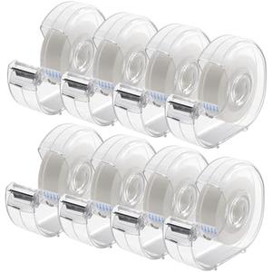 ALSISK Transparent Tape with Dispenser and Refills,Clear Tape for Home,School and Office Supplies,0.7x1000 Inch, 8 Pack