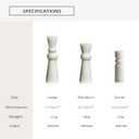 3Pcs Pillar Candles Set - Handmade Ribbed Design for Modern Home Decor, Housewarming Gift, Room & Shelf Aesthetic Decoration, Long-Lasting Burning (White)