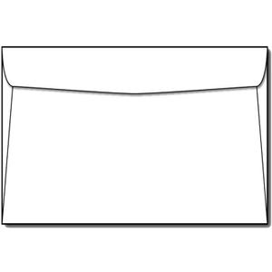 Thick 28lb White 6" x 9" Envelopes - 25 Envelopes Pack - Gummed Booklet Flap - 6x9 Inch - For Professional, Business, School, or Home