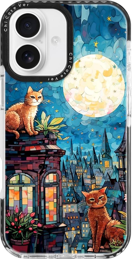 for iPhone 16 Case, Romantic Floral Collage with Love in Bloom, Military-Grade Drop Protection, Magical Soft Slim TPU Protective Cover with Camera Protection for Women & Girls (CatGlass)