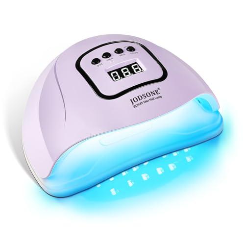JODSONE U V LED Nail Lamp, Nail Dryer for Gel Polish with Led Light with Automatic Sensor & 4 Timers Purple