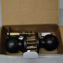 BESTTEN Keyed Entry Door Knob, Entrance Door Lock, Standard Ball, All Metal, Matte Black