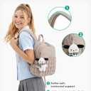 BAGSMART Mini Backpacks for Women, Puffy Checkered Quilted Small Backpack with Pouch, Lightweight Daypack Purse, Water-Resistant Bookbag for Daily Travel College, 2-in-1 Set, Brown
