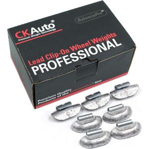 CKAuto P Style 3/4oz, 0.75oz Lead Clip on Wheel Weights, Uncoated, 50Pcs/Box