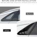Rear Side Window Louvers for 2021-2025 2026 Kia K5 -Glossy Black