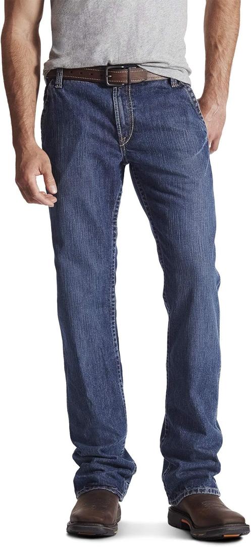 Ariat Men's FR M4 Relaxed Workhorse Boot Cut Jean (30W x 36L, Flint)