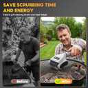 SOARFLY Electric BBQ Grill Brush, 800RPM Grill Cleaner for Outdoor Grill with 2-Speed & 20kg TorqueLast 3.5H, Dual LED Light for Night, No Bristle Drop Safe for Cast Iron Stainless, Gifts for Men Dad