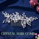 JAKAWIN Bridal Hair Comb Rhinestone Headpiece Wedding Hair Accessories Silver Hair Clip for Women (A Silver)