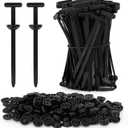 2 x 150Pcs Nylon Universal Cable Tie Buckle Nylon Zip Ties Button Fixion Tools, Automotive Replacement Rivet Fixing, Zipties for Cars Repair Engine Bumper Fender Liner Door Panel Screw Fastener Clips