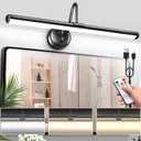 Battery Operated Vanity Lights, Magnetic Mount Makeup Mirror Light Bar with Remote, Dimmable 3 Color Temp Timer, 22.8 Inch for Bathroom Bedroom Dressing Table