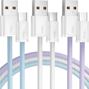 Senetem USB C Cable 10FT 2-Pack, USB A to USB Type C Long Charger Cord, 3A Fast Charging Compatible with iPhone 15 16 16e Pro, Samsung S24/S23 S22/Note 20/10, Car Play, Apple iPad Android Accessories