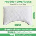 Cooling Memory Foam Pillow for Sleeping, Shredded Memory Foam Bed Pillows for Hot Sleepers with Cooling Cover, Neck Support for Back, Stomach & Side Sleeper Pain Relief (Queen)
