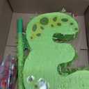 Poen 16 Inch Dinosaur Piñata Number 1 2 3 4 5 6 7 8 9 for Kids Birthday Party Cute Dino Piñata with Blindfold Stick and Confetti for Boys Girls Dinosaur Birthday Animal Theme Baby Shower Decor(3)