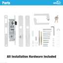 Wright Products - Serenade Mortise Keyed Lever Mount Latch with Deadbolt for Screen and Storm Doors, Matte Black (Modern, White)