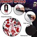 51Pcs Halloween Garage Magnets Door Decorations Scary Bloody Handprint No One Leaves Spooky Magnetic Refrigerator Stickers Holiday Magnet Large Decals for Halloweens Outdoor Car Party Decor