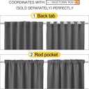 NICETOWN Light Reducing Curtain Panels Window Draperies - (Grey Color) 52x84 inch, 2 Pieces, Insulating Room Darkening Drapes for Bedroom