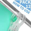 PUGPIU 12 Pack Balloon Arch Clips for Backdrop | Plastic Transparent Spring Clamps | 3.5 Inch Heavy Duty Clip for Backdrop Stand | Birthday Wedding Decoration | Photography Studio | Crafts | Clothing