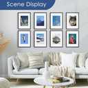 PEALSN 12x16 Picture Frame Set of 6, Display Pictures 8.5 x 11 with Mat or 12 x 16 without Mat for Wall Mounting Display, Photo Frames Collage for Wall Decor, Black.