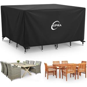 Kipiea Outdoor Furniture Covers Waterproof, 420D Heavy-Duty Patio Furniture Set Covers, No Tears Anti UV No Fading (55" L55" W28" H)