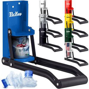 Mckay 16 Oz. Metal Can Crusher, Can Crusher Wall Mounted, Can Crushers for Recycling Wall-Mounted Smasher for Aluminum Seltzer, Soda, Beer Cans and Bottles, Gadgets for Home - Blue